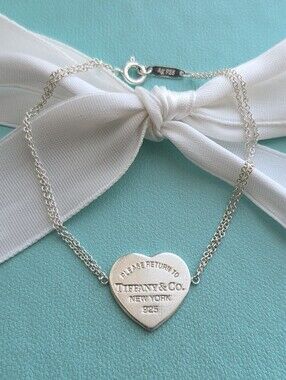 T&Co Heart tag doble chain bracelet